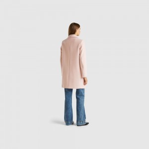 Abrigos Benetton Short in wool blend cloth Mujer Rosas | RIZALY951