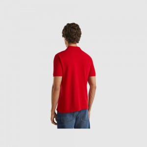 Camisa Polo Benetton Regular fit Hombre Rojos | UWNHIJ689