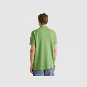Camisa Polo Benetton Regular fit Hombre Verde Oliva Verdes | GFKBCS145