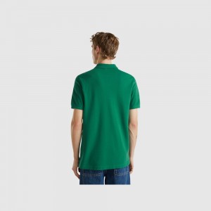 Camisa Polo Benetton Regular fit Hombre Verdes Oscuro | FLIKBA169