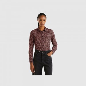 Camisas Benetton 100% cotton patterned Mujer Multicolor | VLMYBI102