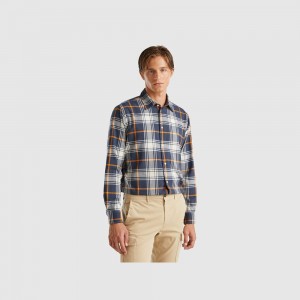 Camisas Benetton Check flannel Hombre Multicolor | AGPMRT130