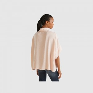 Camisas Benetton Oversized Modal blend Mujer Rosas | GXPMTZ946