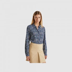 Camisas Benetton Patterned viscose Mujer Multicolor | CWHGYM251