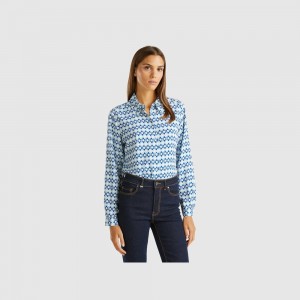 Camisas Benetton Patterned viscose Mujer Multicolor | JODBNC820