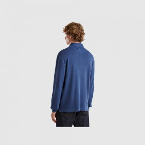 Camisas Benetton pure cotton Hombre Azules Oscuro | PVATMU126