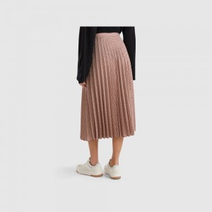 Falda Benetton Pleated geometric pattern Mujer Multicolor | XSLNMK982