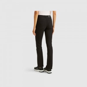 Jeans Benetton Bootcut recycled cotton blend Mujer Negros | NBWLPK406