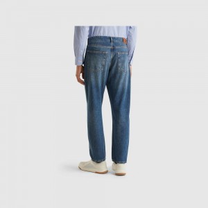 Jeans Benetton Carrot fit Hombre Azules | URKHZL458