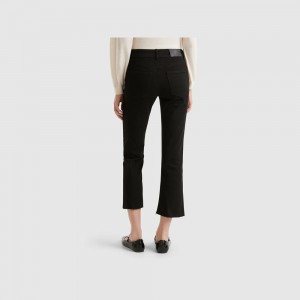 Jeans Benetton Cropped recycled cotton Mujer Negros | IEHLKY192