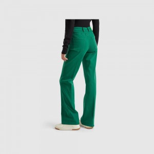 Jeans Benetton Flared stretch Mujer Verdes Oscuro | ZMEGYL742