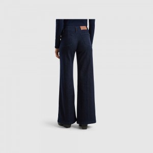 Jeans Benetton Flared stretch cotton Mujer Azules Oscuro | TXRUMD361