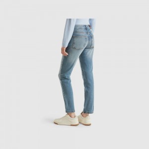 Jeans Benetton Slim fit high-waisted Mujer Azules | OXMGAY602