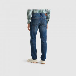 Jeans Benetton Straight fit Hombre Azules Oscuro | KXMJDI074