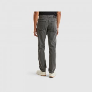 Jeans Benetton Straight fit Hombre Grises Oscuro | GZEHBV076