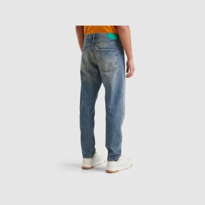 Jeans Benetton Straight leg Hombre Azules Claro | ZEDXIA617