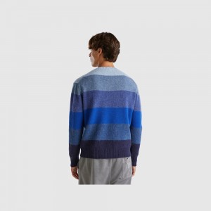 Jumps Benetton Striped pure Shetland wool Hombre Multicolor | ERKLMD638