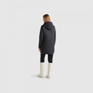 Light Jackets Benetton Padded with recycled wadding Mujer Negros | NBRSLM106