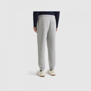 Pantalon Deportivo Benetton 100% cotton Hombre Grises Claro | WMRTOY563