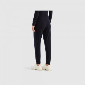 Pantalon Deportivo Benetton sporty trousers in cashmere blend Mujer Azules Oscuro | FXHZGU124