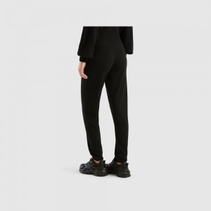 Pantalon Deportivo Benetton sporty trousers in cashmere blend Mujer Negros | XMZFLY079