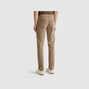 Pantalones Chinos Benetton Dove slim fit Hombre Grises | FCGWBM150