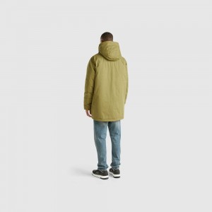 Parka Benetton Padded nylon Hombre Verdes | VAPNIZ574