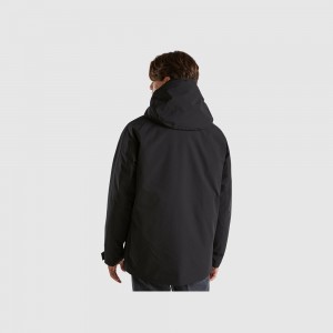 Parka Benetton Padded short Hombre Negros | MQKIJV856
