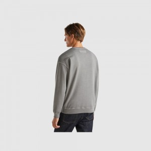 Sudadera Benetton organic cotton Hombre Grises | DTWYAI341