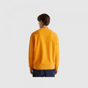 Sudadera Benetton pure cotton Hombre Amarillos | OHEJWU705