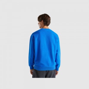 Sudadera Benetton pure cotton Hombre Azules | VRGJOP123