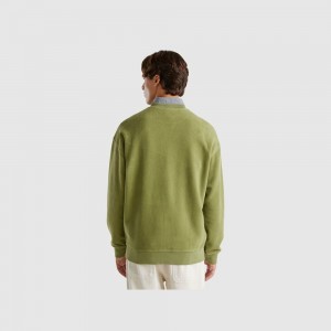Sudadera Benetton pure cotton Hombre Verdes | NMAVIU839