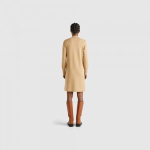Vestido Benetton Knit turtle neck Mujer Marrom | XBZLMT304